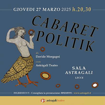 Appuntamento speciale di cabaret politik per la giornata mondiale del teatro